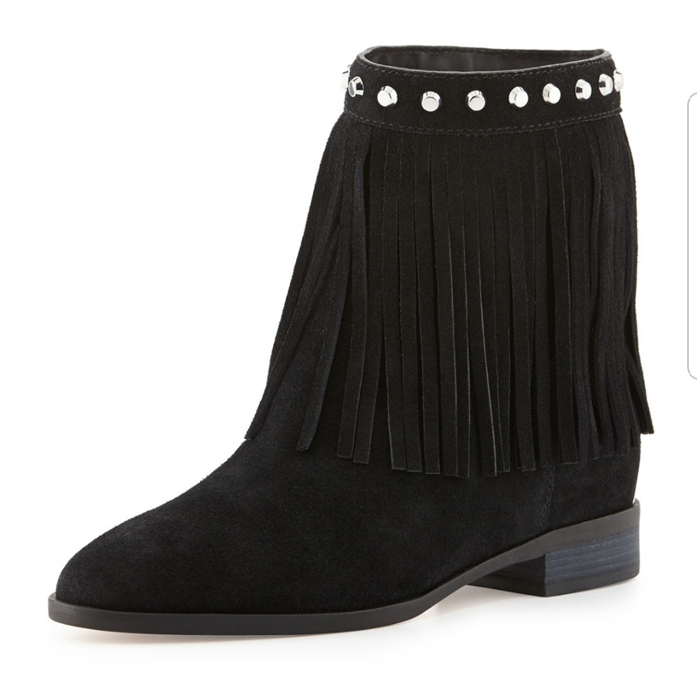 MICHAEL Michael Kors Billy Fringe Suede Bootie i…